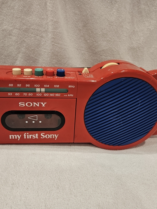 Sony Other - SONY MY FIRST SONY Cassette Player Red CFM 2000 AM/FM Parts Or Repair -No Sound